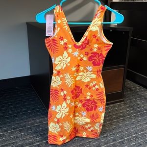 Orange target dress
